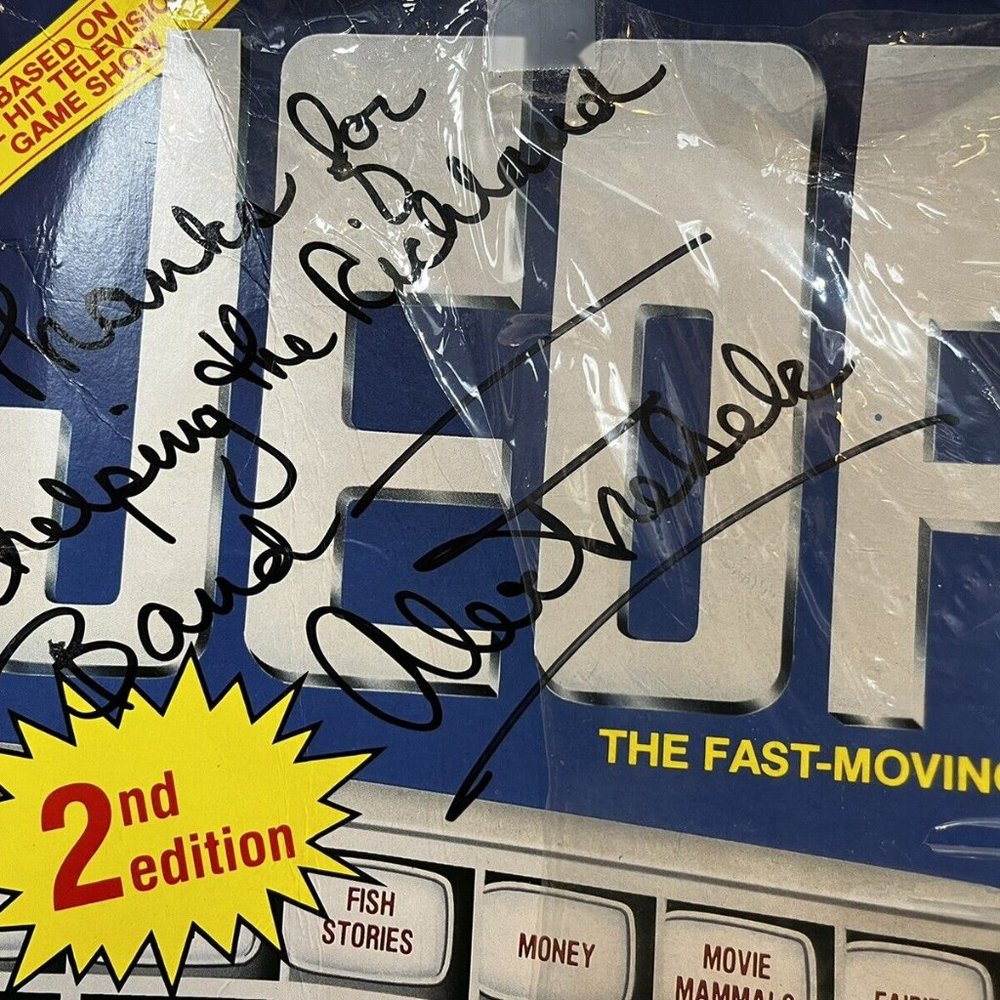 1988 Jeopardy ALEX TREBEK Signed Autographed Sealed Board GAME Deceased Auto Mib